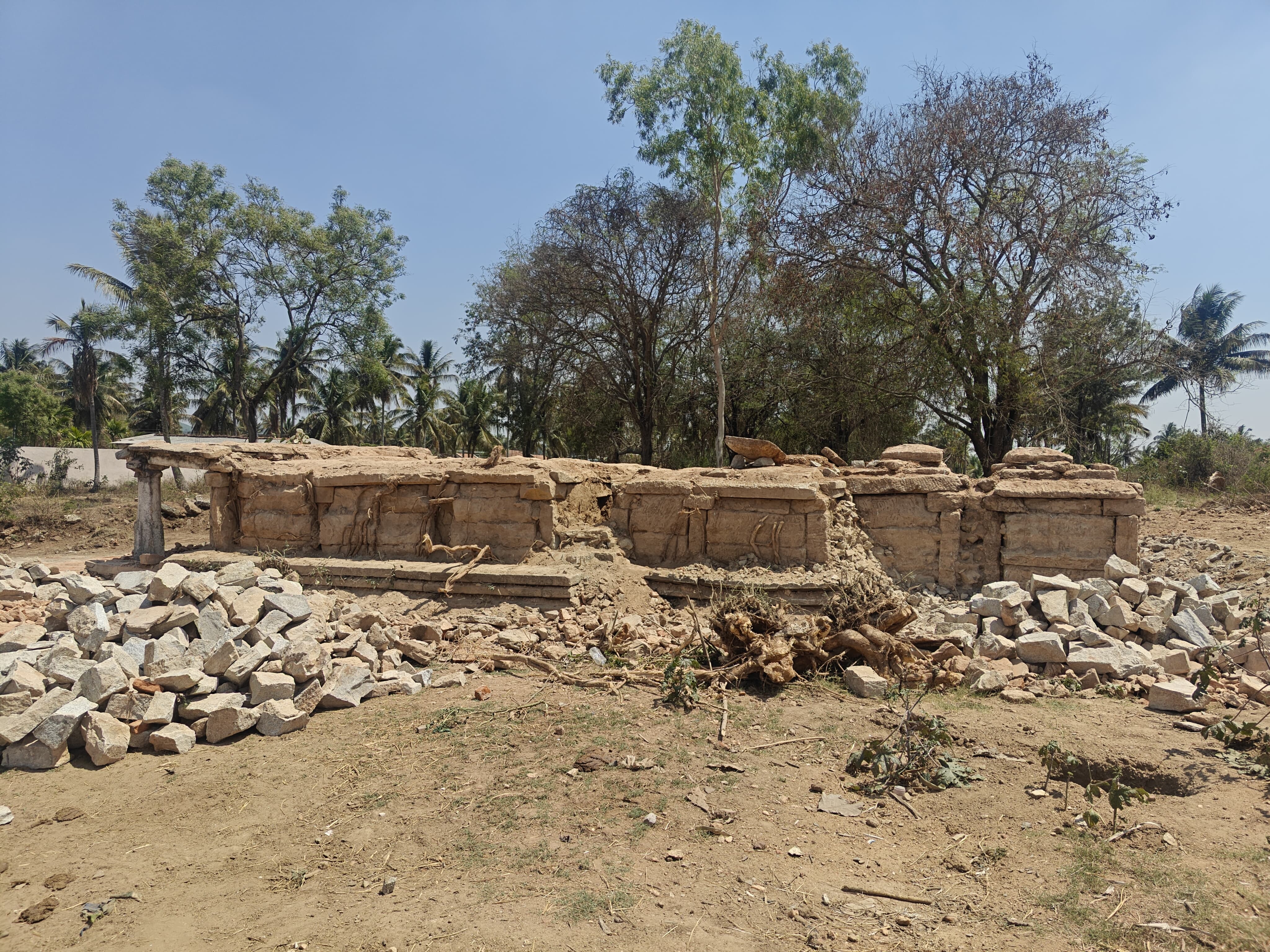 Temple during controlled dismantling