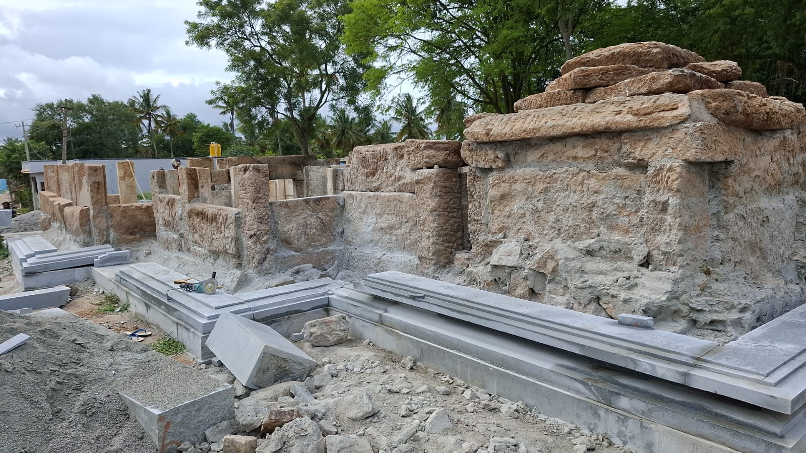 Temple reconstruction current stage